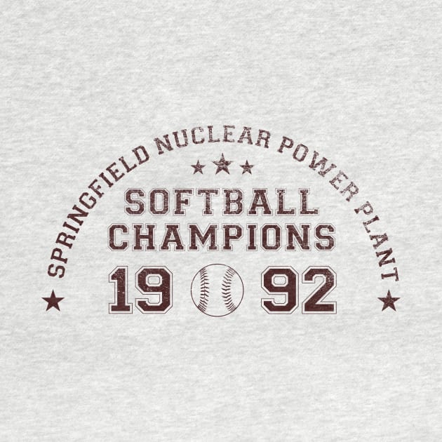 Springfield Nuclear Power Plant Softball Champs (Color) by winstongambro